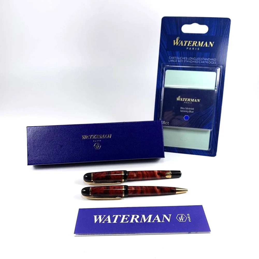 Waterman marble ink pen