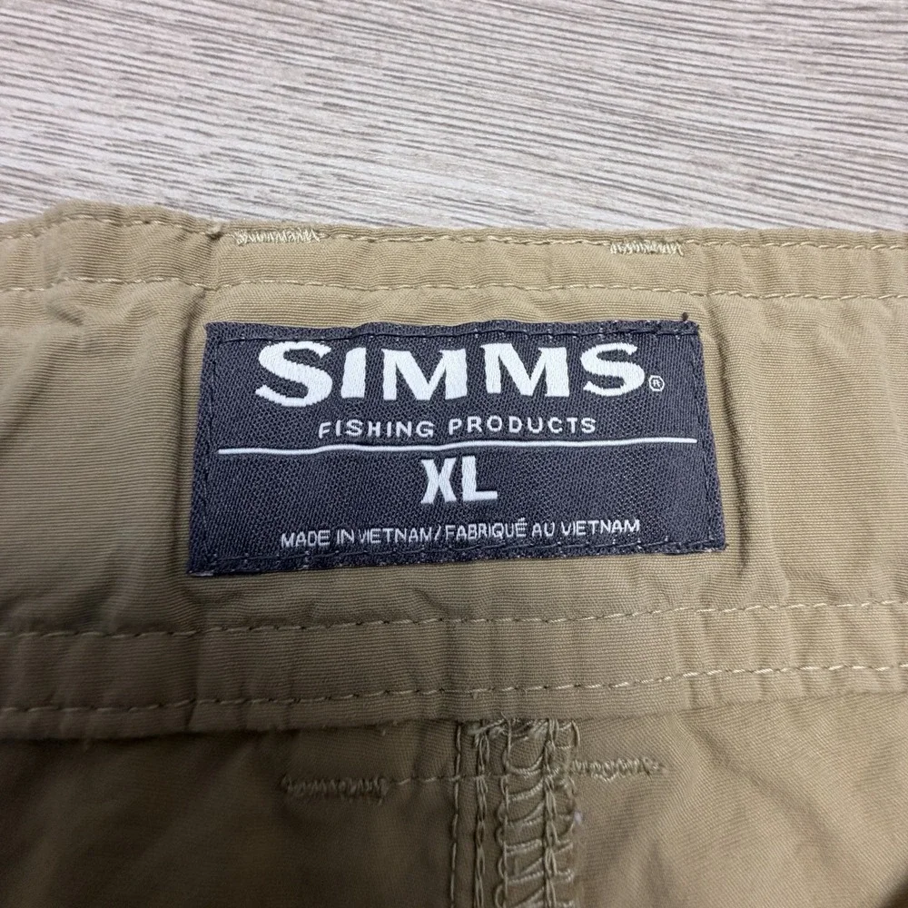 Simms Fishing Shorts Mens XL Tan 9