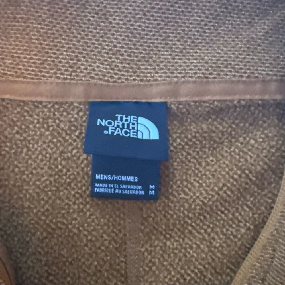 The North Face Men’s Quarter Zip Fleece Pullover – Brown/Burnt Orange – Size M
