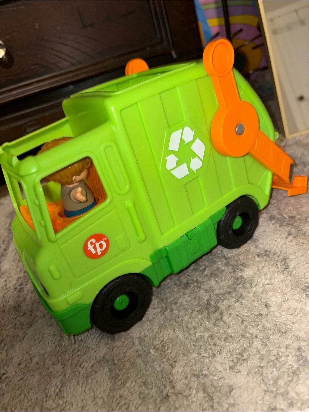 OFFERS OPEN! Fisher-Price Little People Recycling Truck- WORKS LIKE NEW