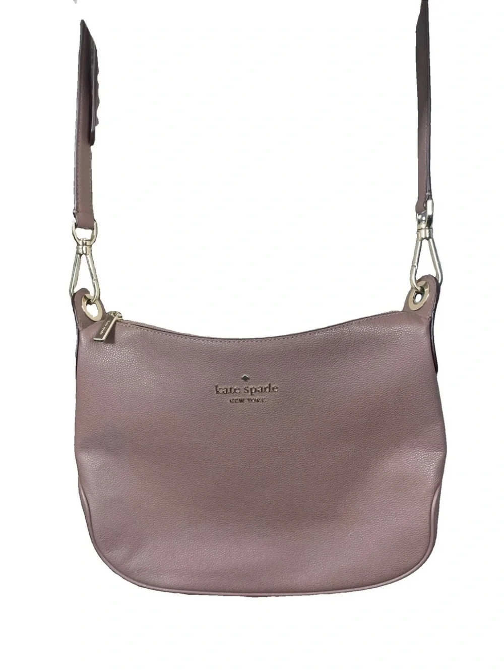 Kate Spade New York Pebbled Leather Shoulder Crossbody Bag Purse Hobo Gold Fawn