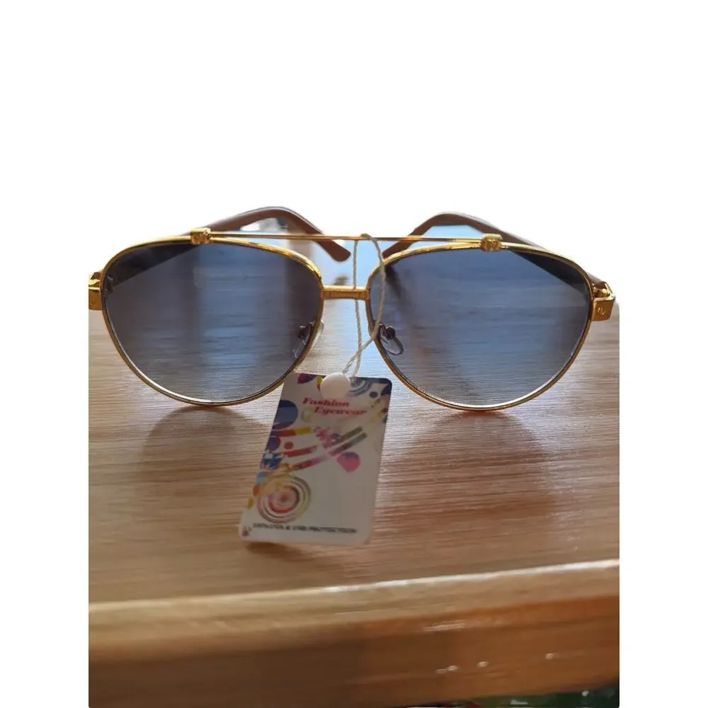 Fashion Eyewear Aviator Style Sunglasses 100% UVA‎ UVB Stylish Lightweight