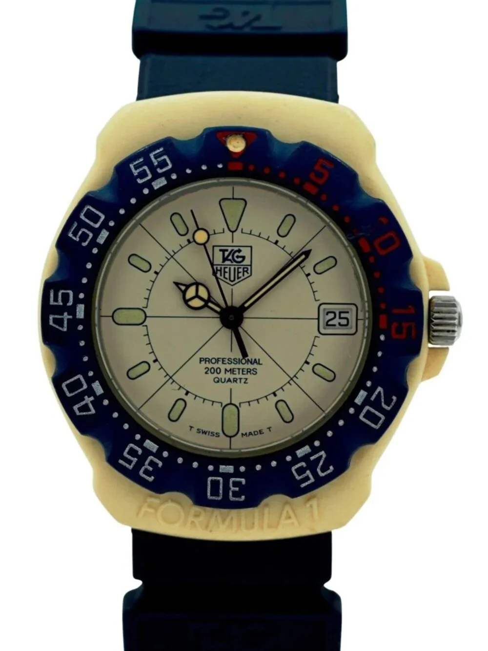 Tag Heuer 35mm Men's Formula 1 White/ Blue Swiss Quartz F1 Watch! Ref: 387.513!