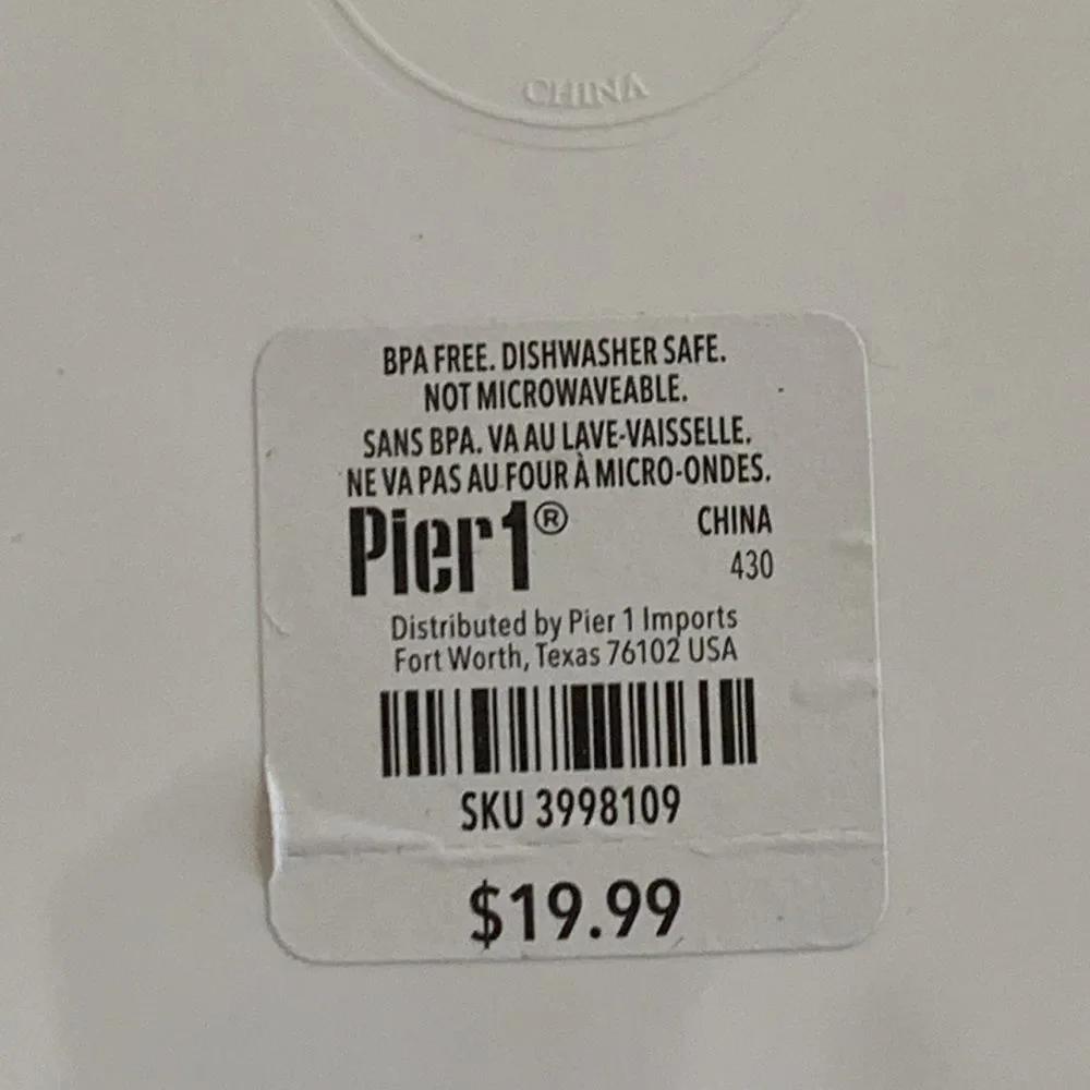 Pier 1 pieces included