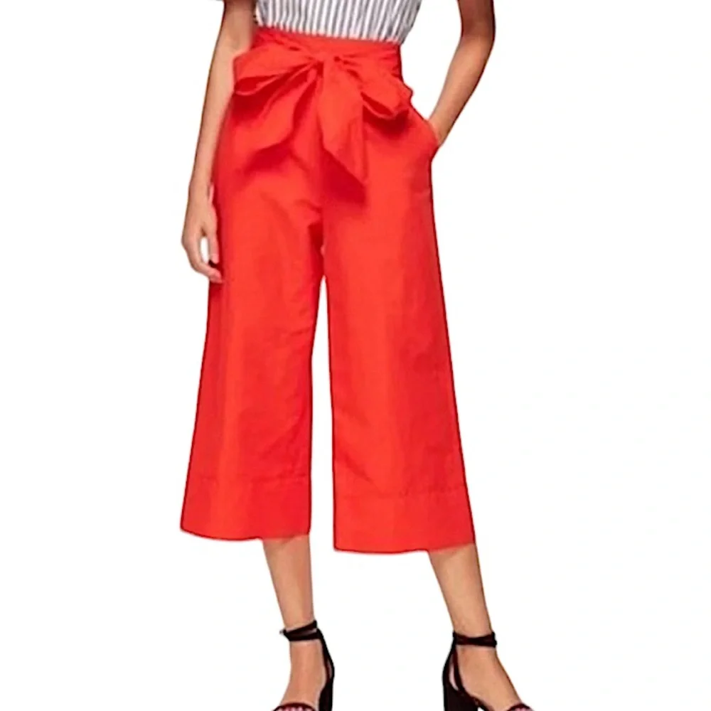 KATE SPADE: NWT Cherpeper Slub Cotton Colotte Pants - Size 00