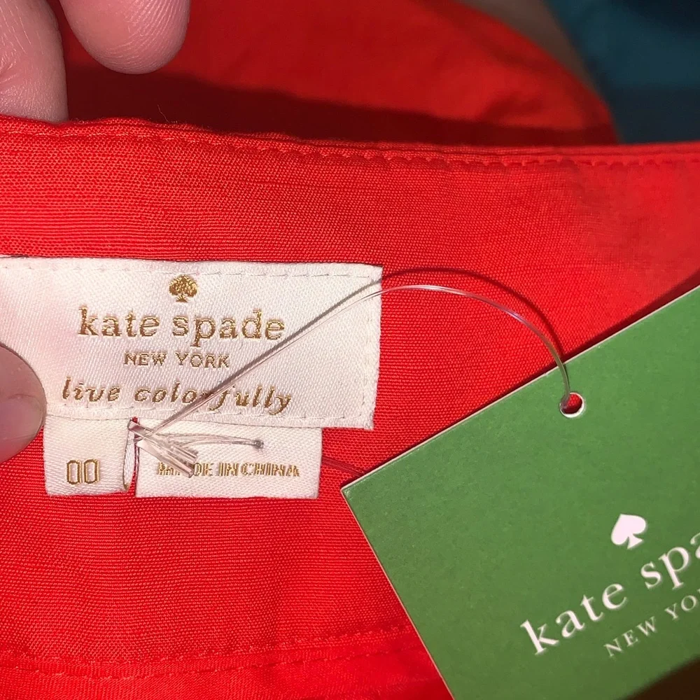 KATE SPADE: NWT Cherpeper Slub Cotton Colotte Pants - Size 00