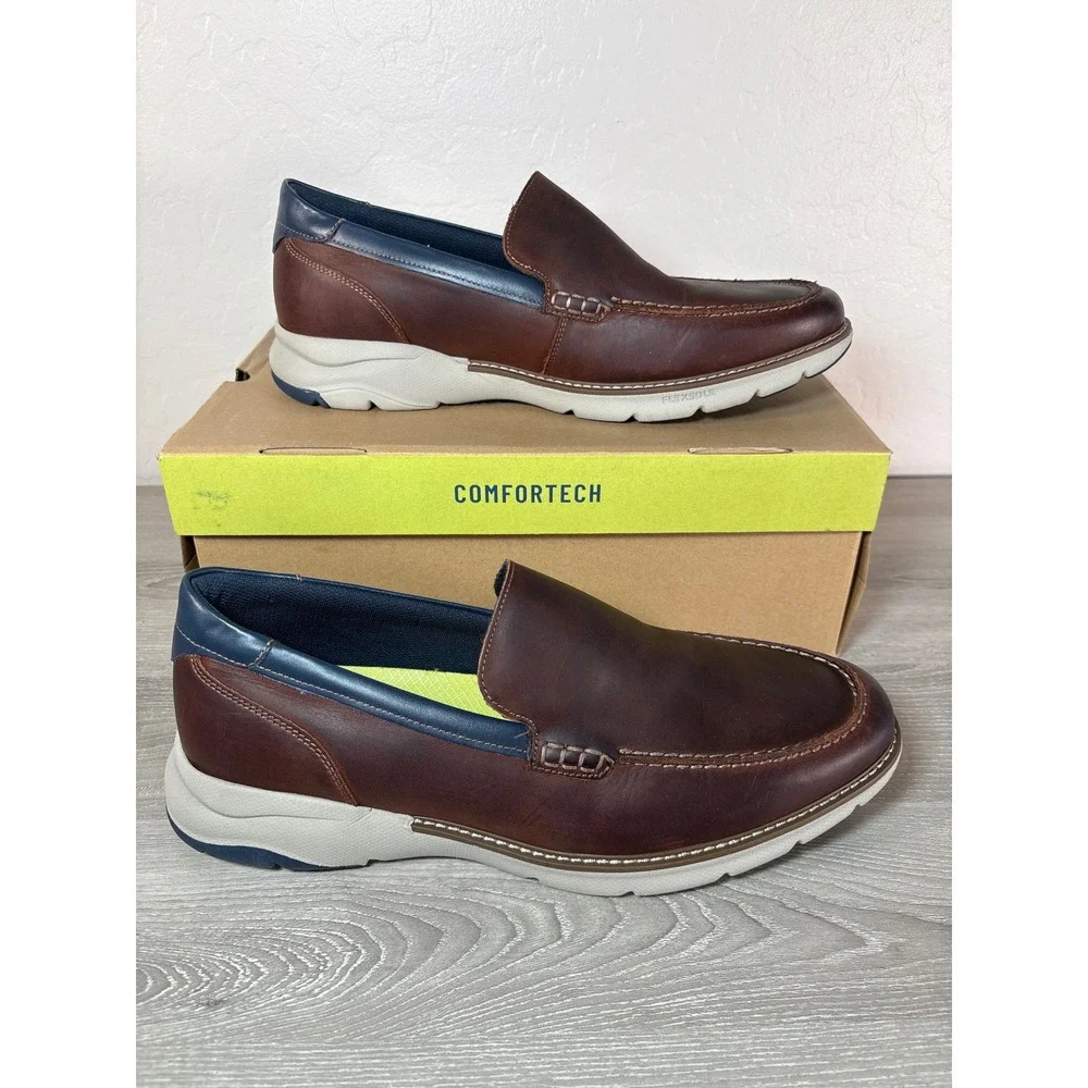 Florsheim Frenzi Venetian Brown Leather Men's Shoes Size‎ 11.5 EU 44.5- NIB
