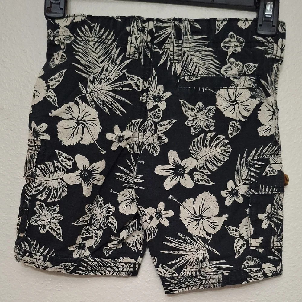 Carter's Black and White Tropical Print Shorts
