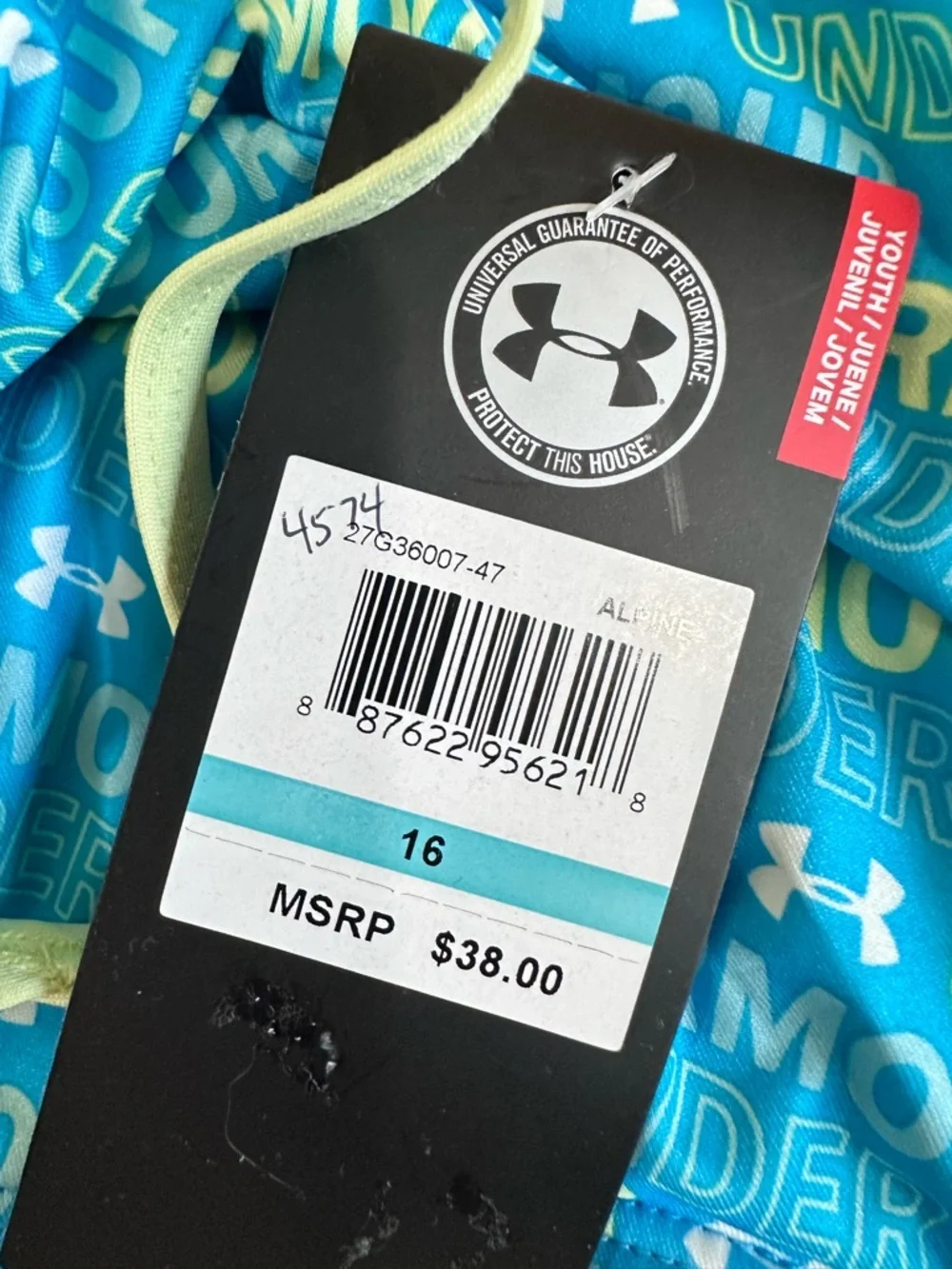 Under Armour teal blue