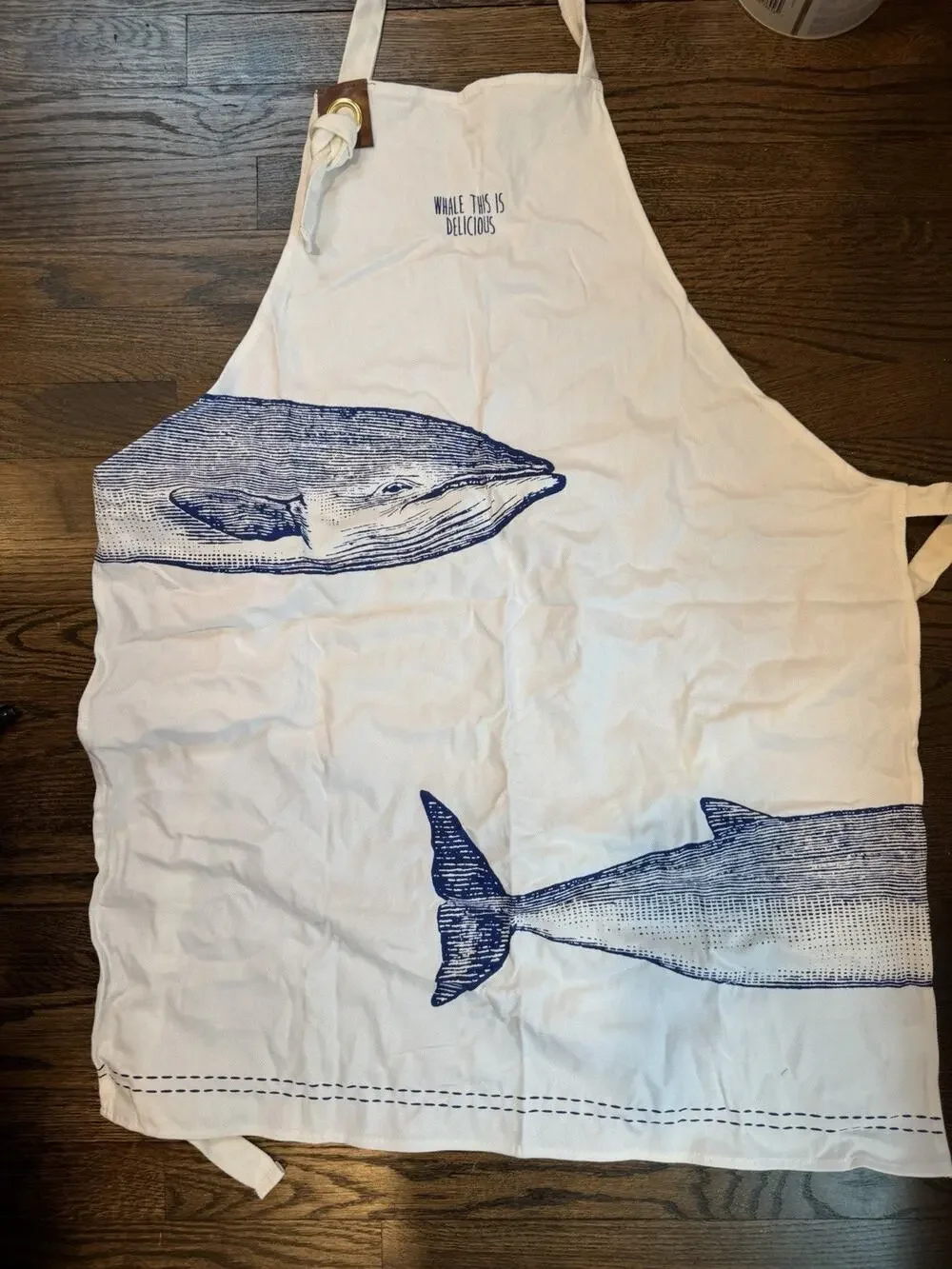 Two's Company 100% Cotton Unisex Whale Apron NEW