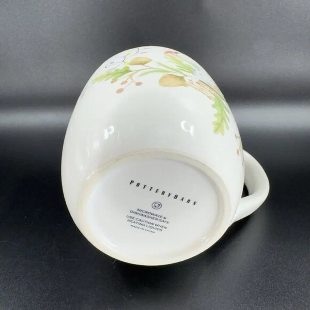 Pottery Barn FOREST GNOME MUG Holiday Christmas 22oz‎ Coffee Mug Ceramic Single