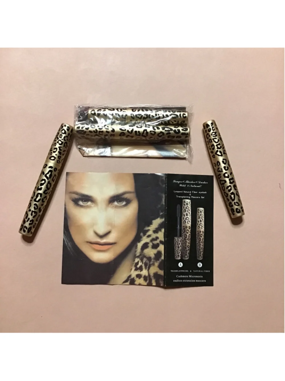 Cashmere Micronesia Endless Extension Leopard Print Mascara 2 Sets Gold Black 4