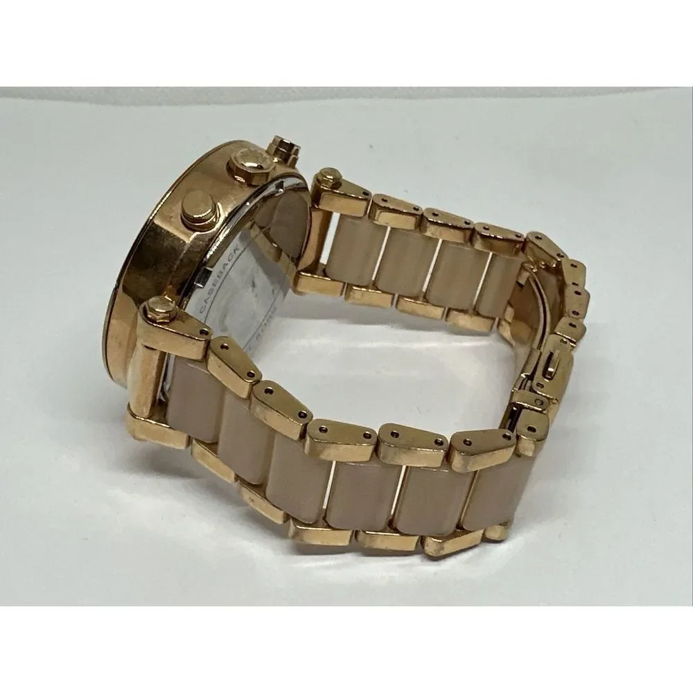 Michael Kors Parker MK5896 Women Rose Gold Analog Dial Quartz Wrist Watch NUL44