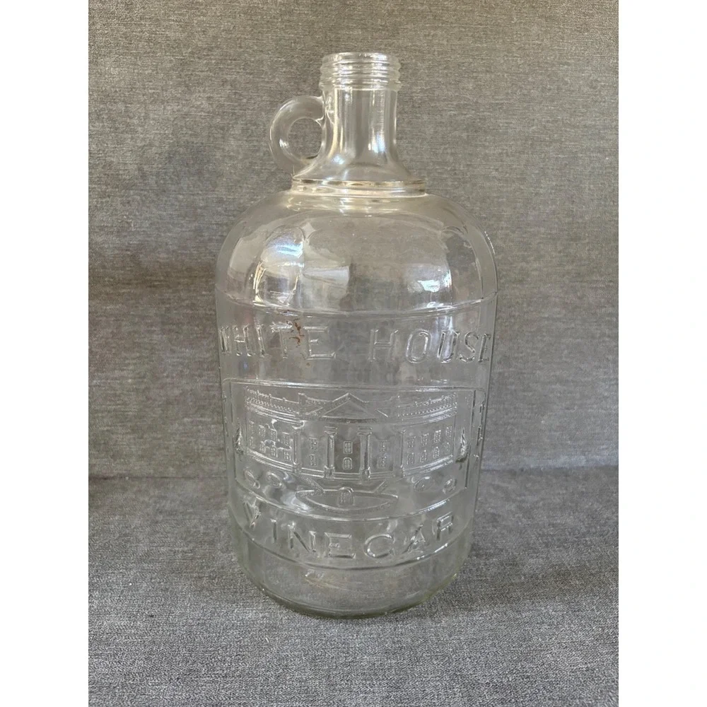 Vintage Antique White House Vinegar 1 Gallon Handled‎ Jug Bottle