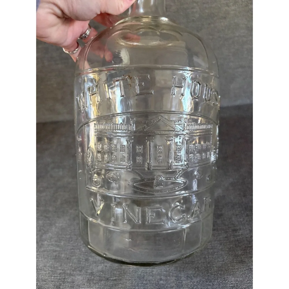 Vintage Antique White House Vinegar 1 Gallon Handled‎ Jug Bottle