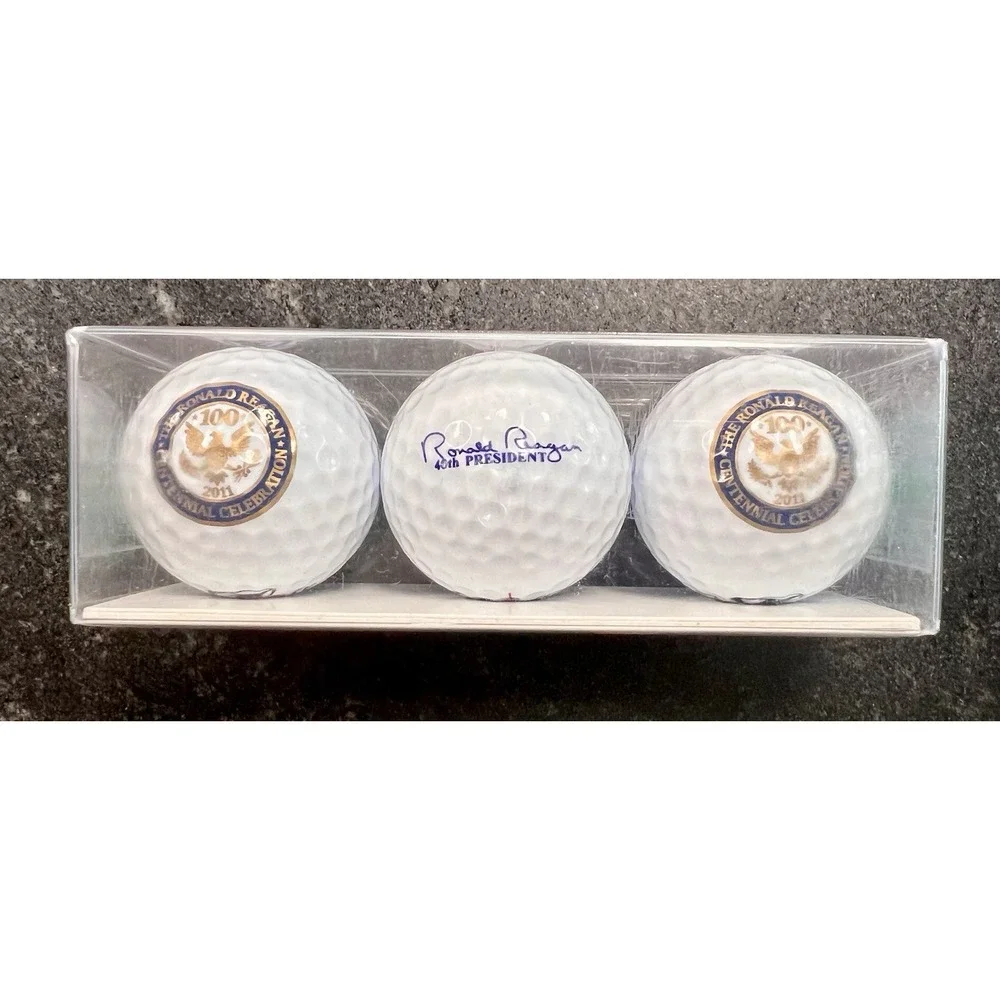 NIB President Ronald Reagan‎ Centennial Celebration 3 Golf Balls Top Flite #1
