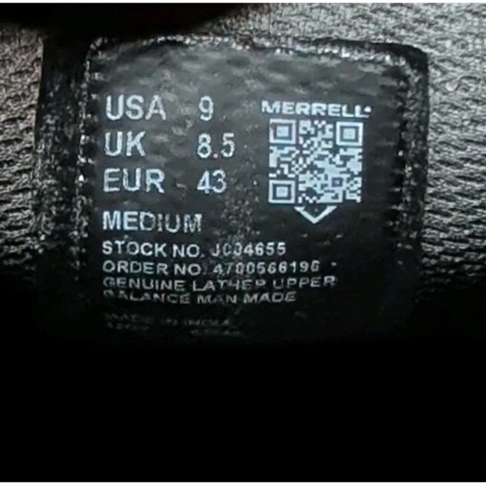 Merrell men size