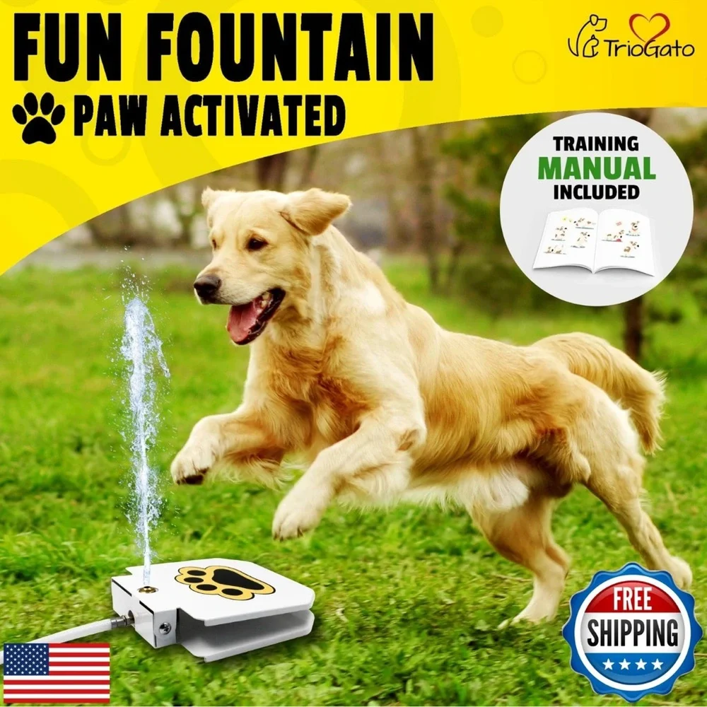 TRIO GATO Outdoor Dog Water Fountain NIB $75