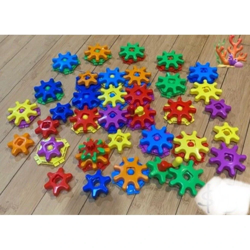 Techno Kids Stack & Spin Gears Building Set - 60 Pieces