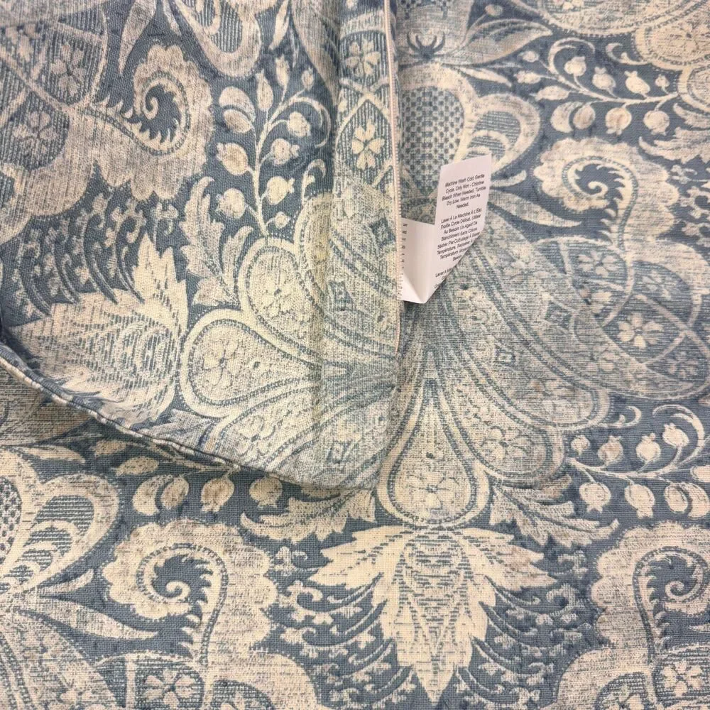 Pottery Barn Janelle Damask Printed Linen Cotton Blend 20
