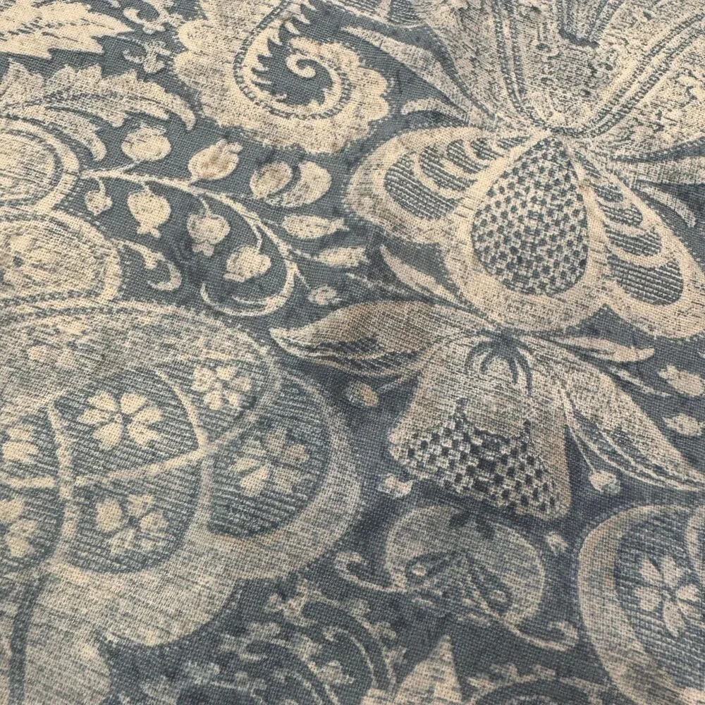 Pottery Barn Janelle Damask Printed Linen Cotton Blend 20