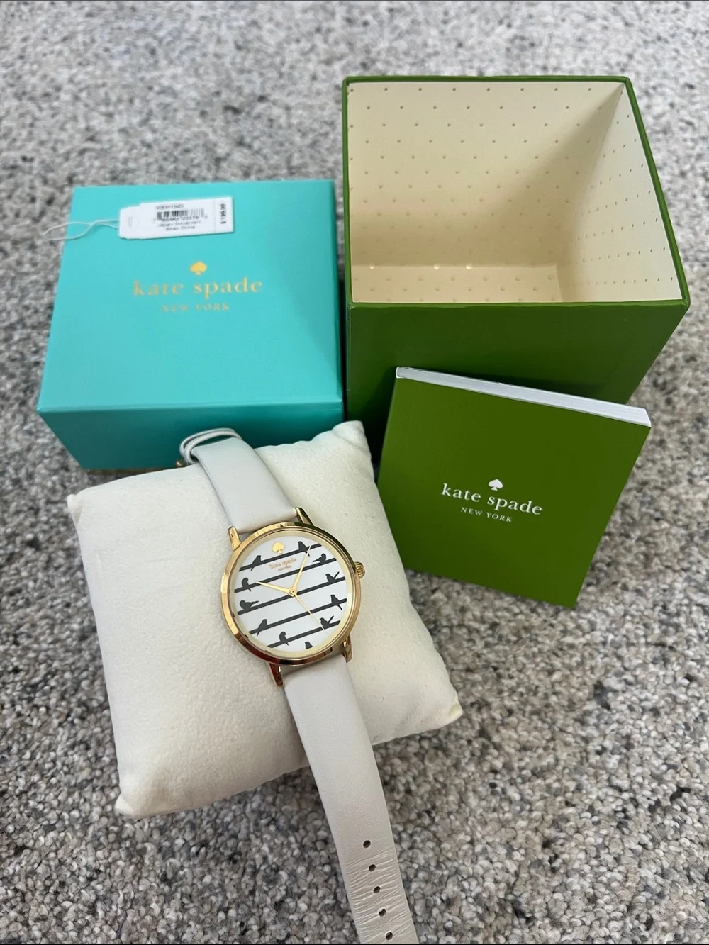 kate spade Cream Strap Gold-Tone Watch with Bird Accent Dial