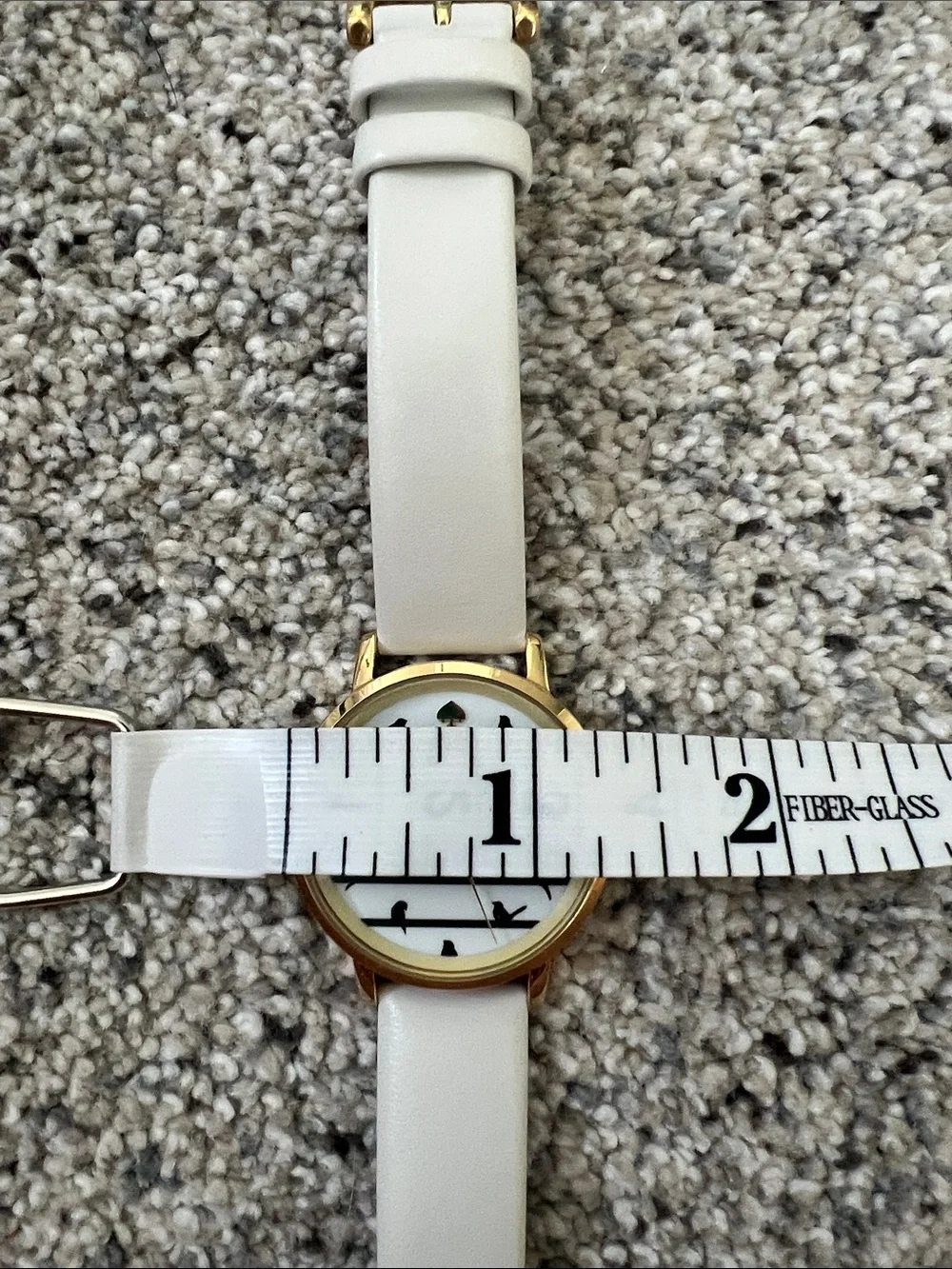 kate spade Cream Strap Gold-Tone Watch with Bird Accent Dial