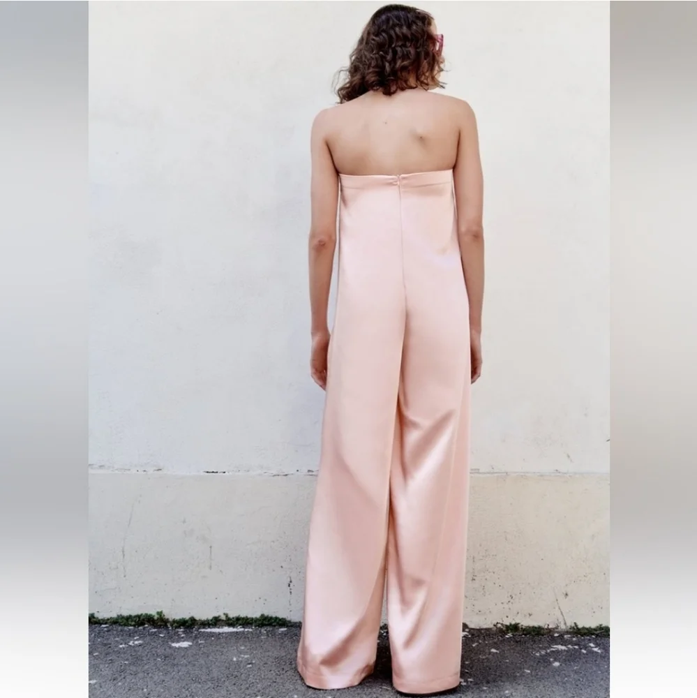 Zara * Long Jumpsuit Pale Pink Size XS and S