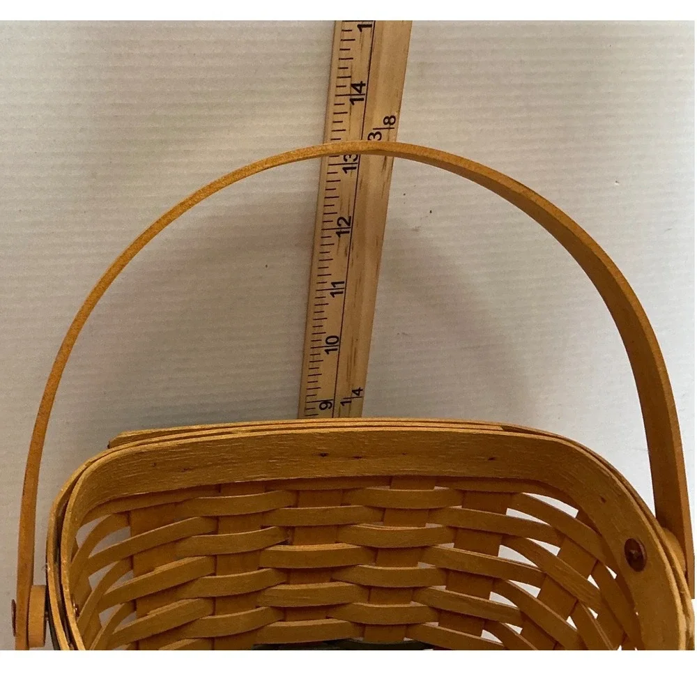 Longaberger Vintage 1998 Christmas Collection Glad Tidings Basket Green Trim
