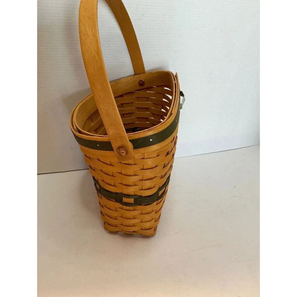 Longaberger Vintage 1998 Christmas Collection Glad Tidings Basket Green Trim