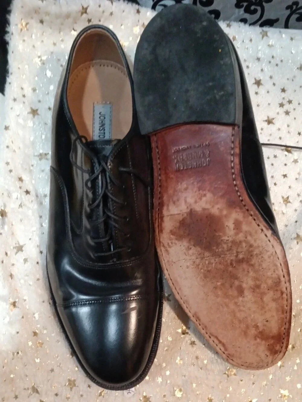 Johnston & Murphy polished black