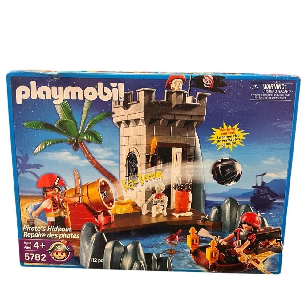 Playmobil Pirate's Hideout 5782‎ Kids Unisex OS Blue Good 112pc Set Cannon Tower