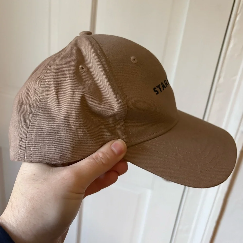 Starbucks Barista Employee Spell Out Baseball Hat Cap Brown Mocha Cafe Tan Beige