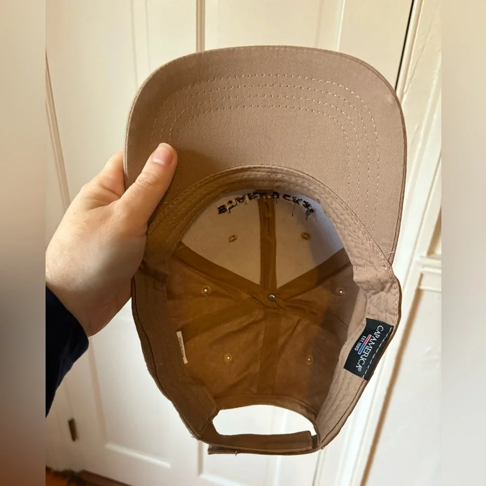 Starbucks Barista Employee Spell Out Baseball Hat Cap Brown Mocha Cafe Tan Beige