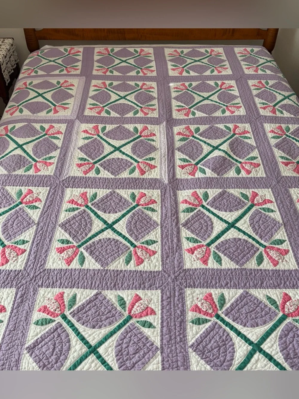 Handmade vintage appliqué