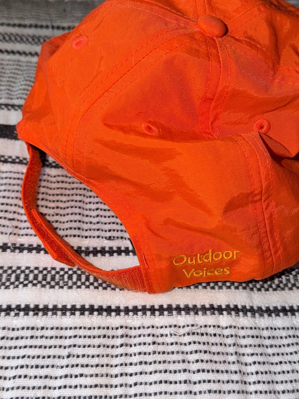 Outdoor Voices Orange 'Y'all' Embroidered Nylon Cap