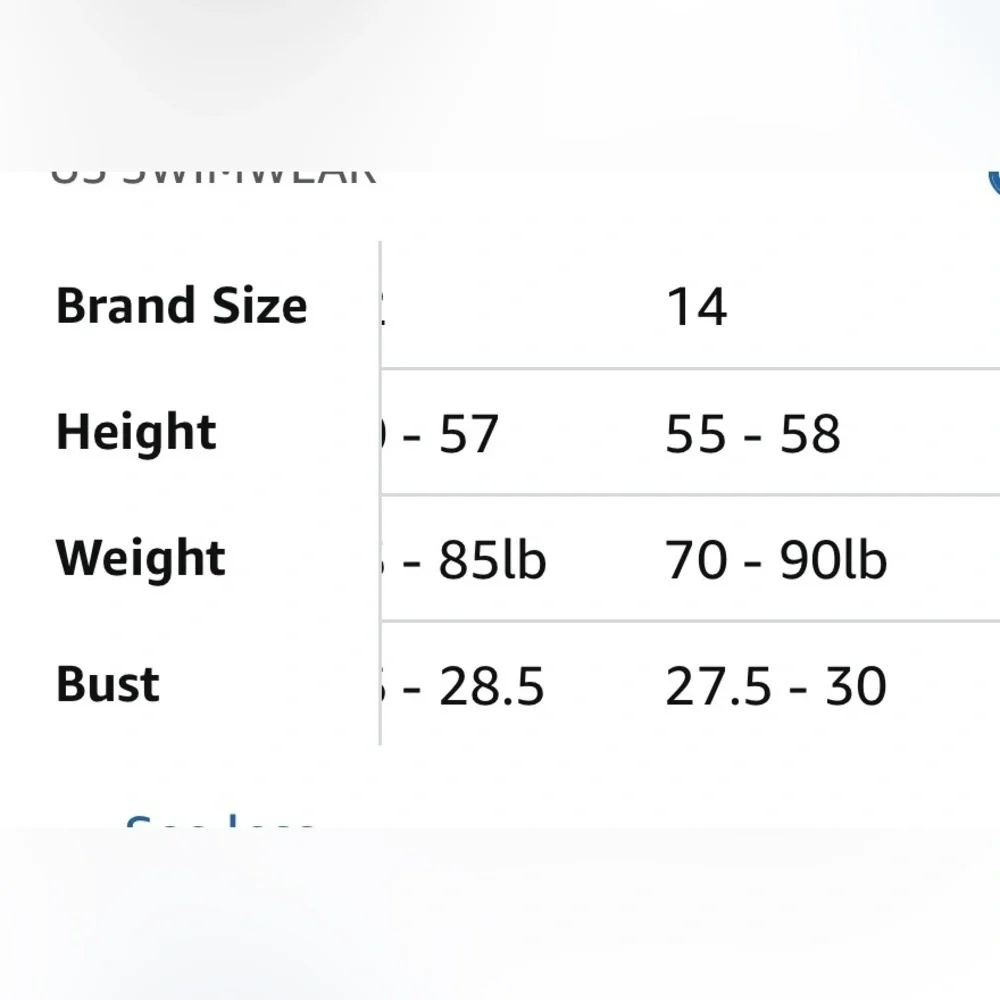 N/A girls size