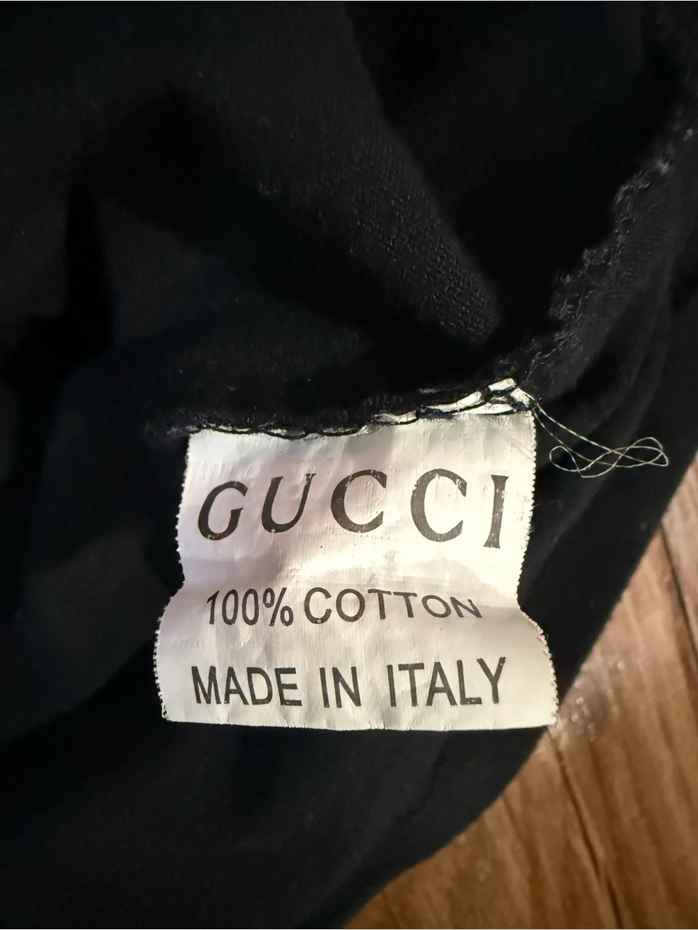 Gucci black crew emblem
