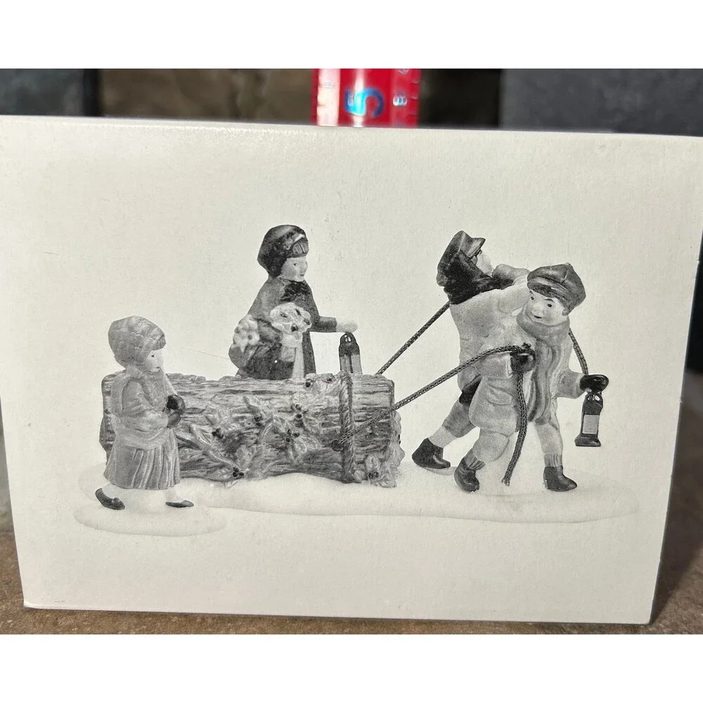 Dept 56 Bringing Home The Yule Log #5558-1 w/ box