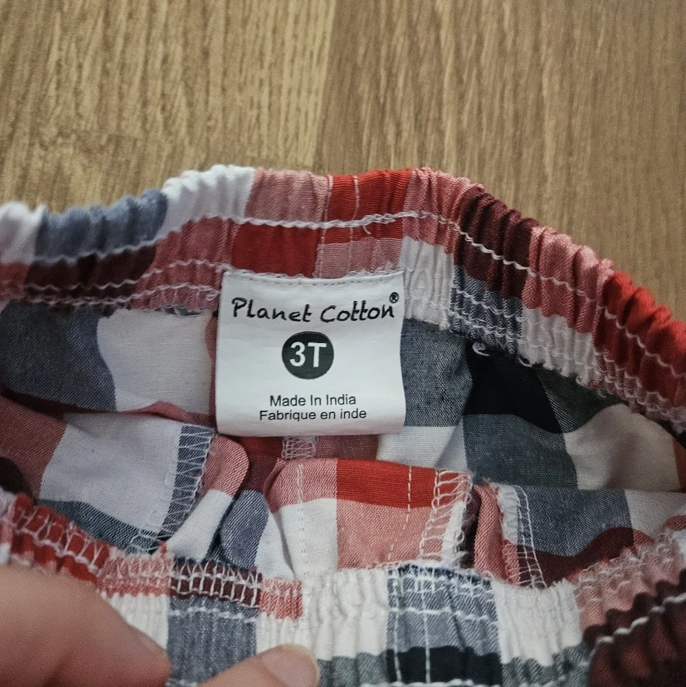 planet cotton red polo