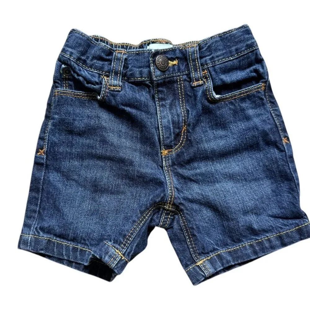 Baby Boys Old Navy Dark Rinse Denim Jean Shorts - Sz 18-24 mo
