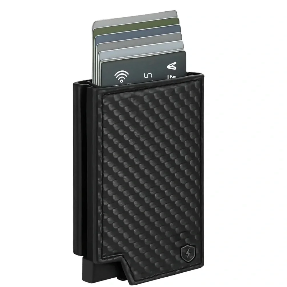 Minimalist Leather Card Wallet - Slim RFID Blocking Wallets