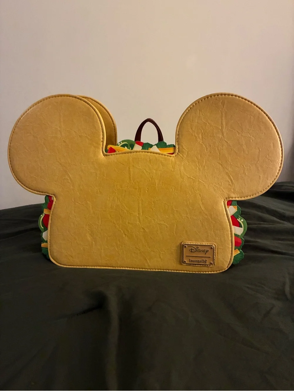 Loungefly Yellow Mickey Ears Taco Crossbody/Backpack Bag