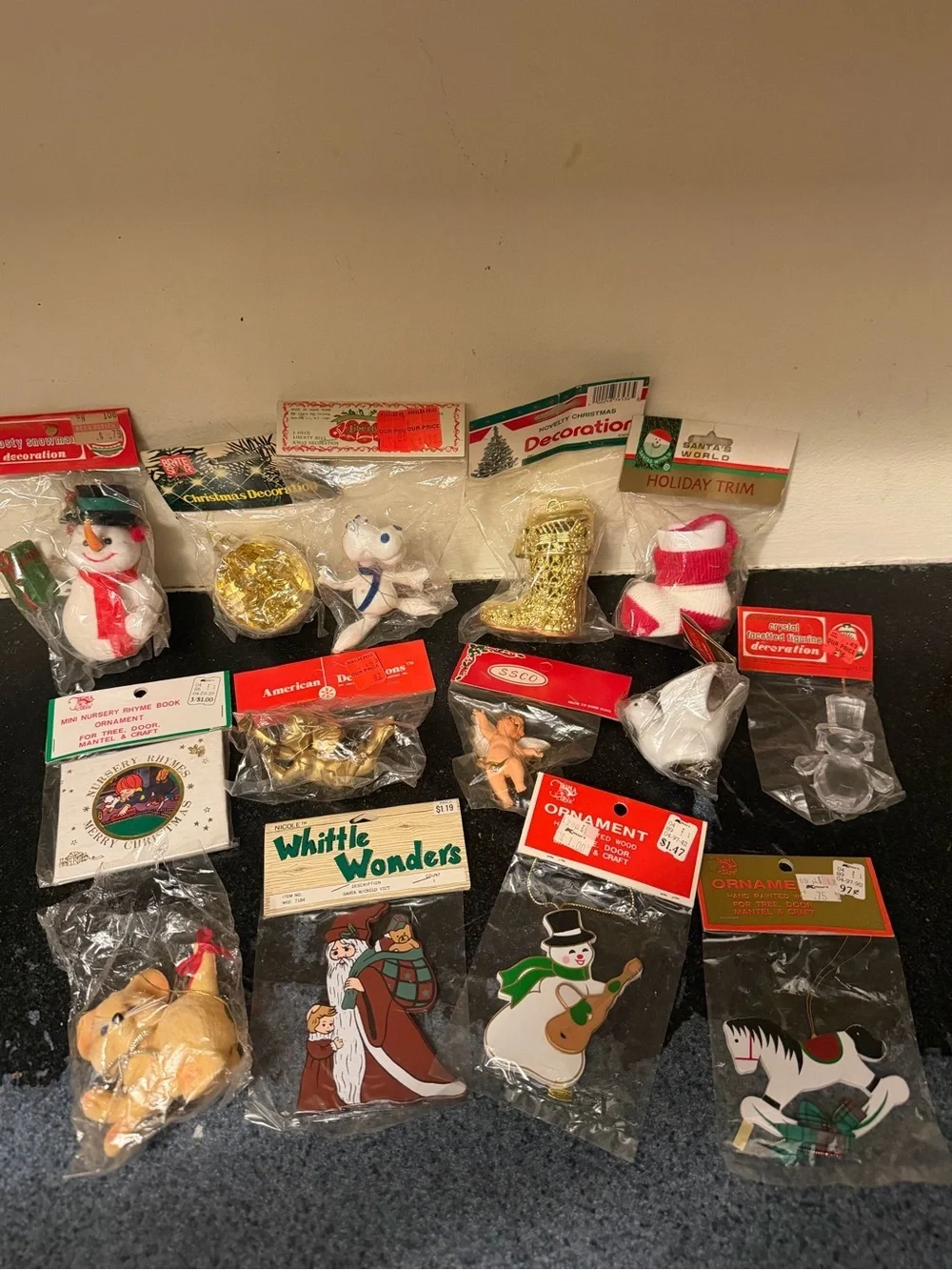 Vintage Christmas Tree Ornaments - Set of 14