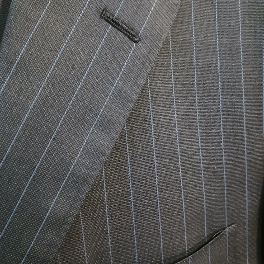 XL Ermenegildo Zegna Mens Suit Jacket Striped Traveller Made in Italy Wool Silk