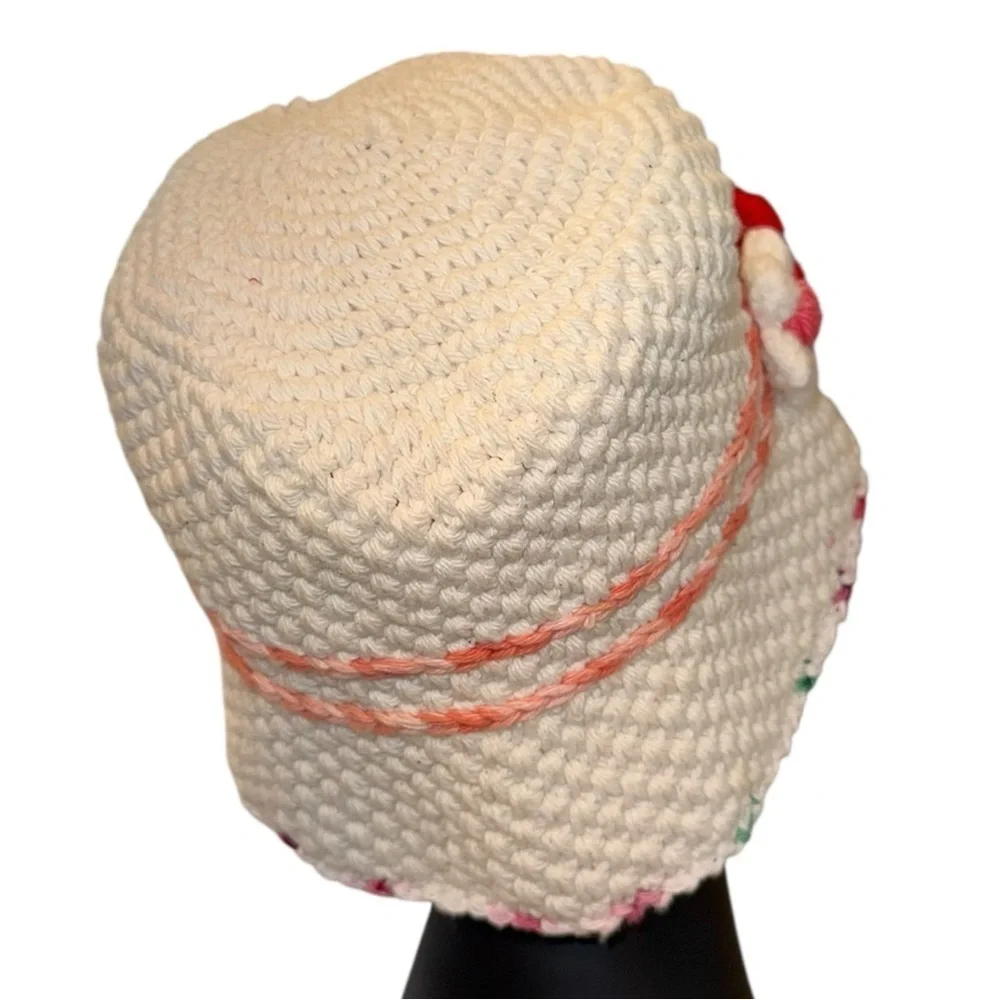 crochet white pink