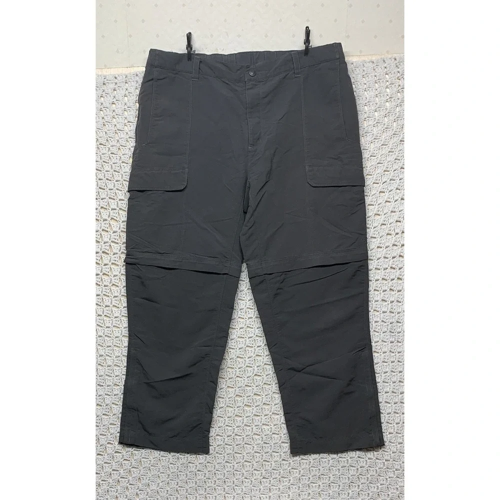 North Face Pants Mens Sz‎ XL Gray Convertible Zip Off Hiking Outdoor Stretch