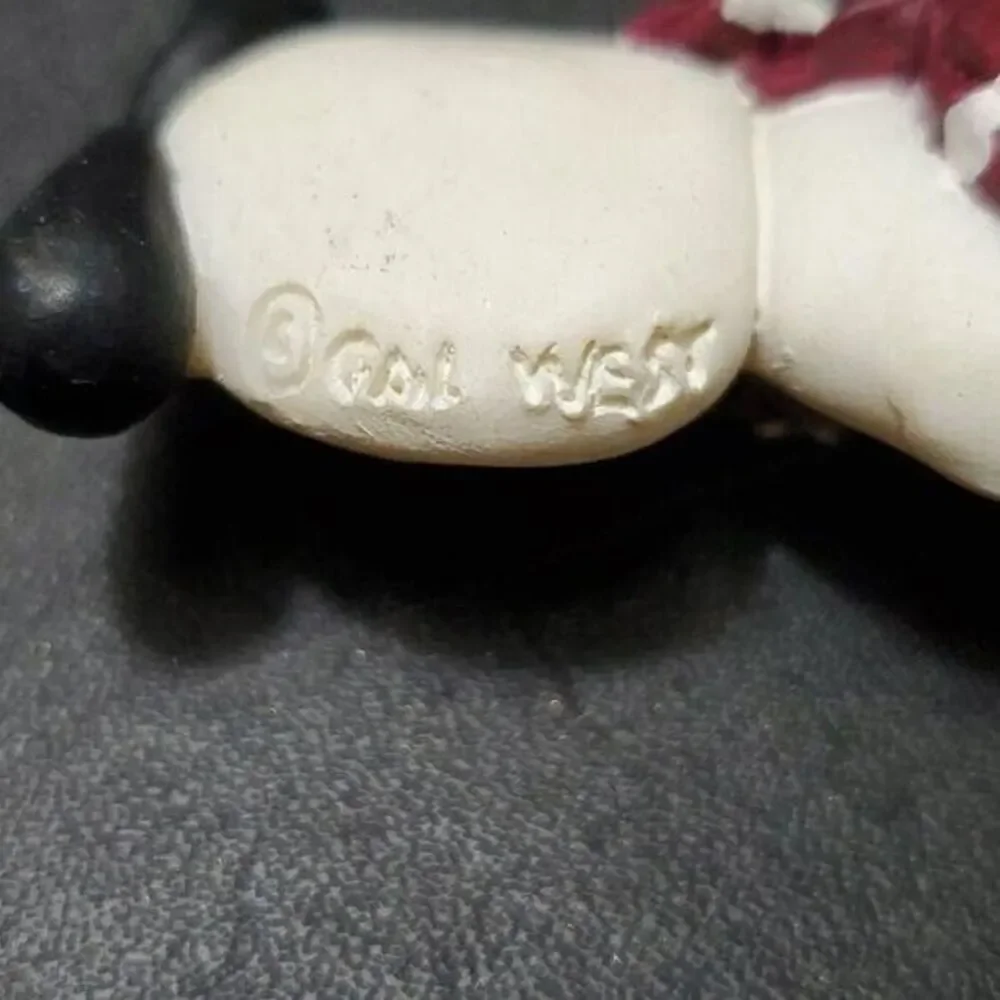 Gail West snowman brooch snowflake vintage