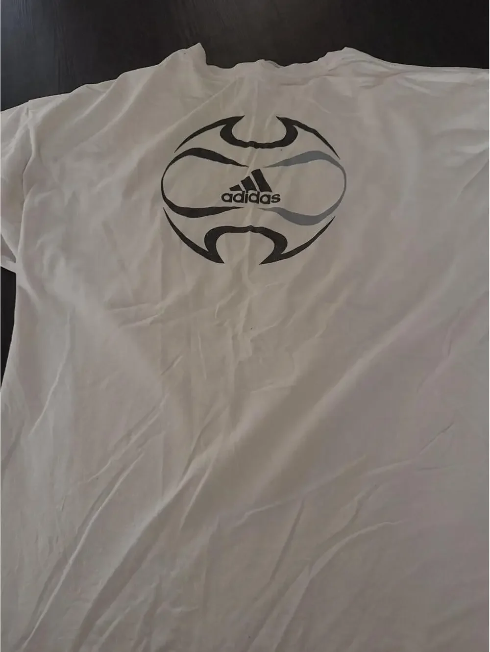 Vintage Y2K Adidas Tango Soccer T-Shirt Men's XL White Graphic Tee 2005