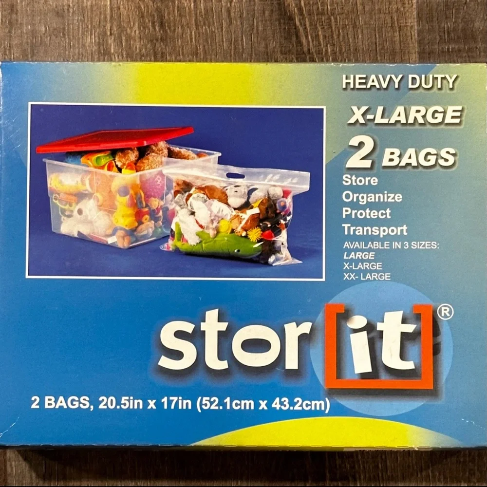 💞 New 2-Pack Stor-It XL Heavy Duty Storage Bags